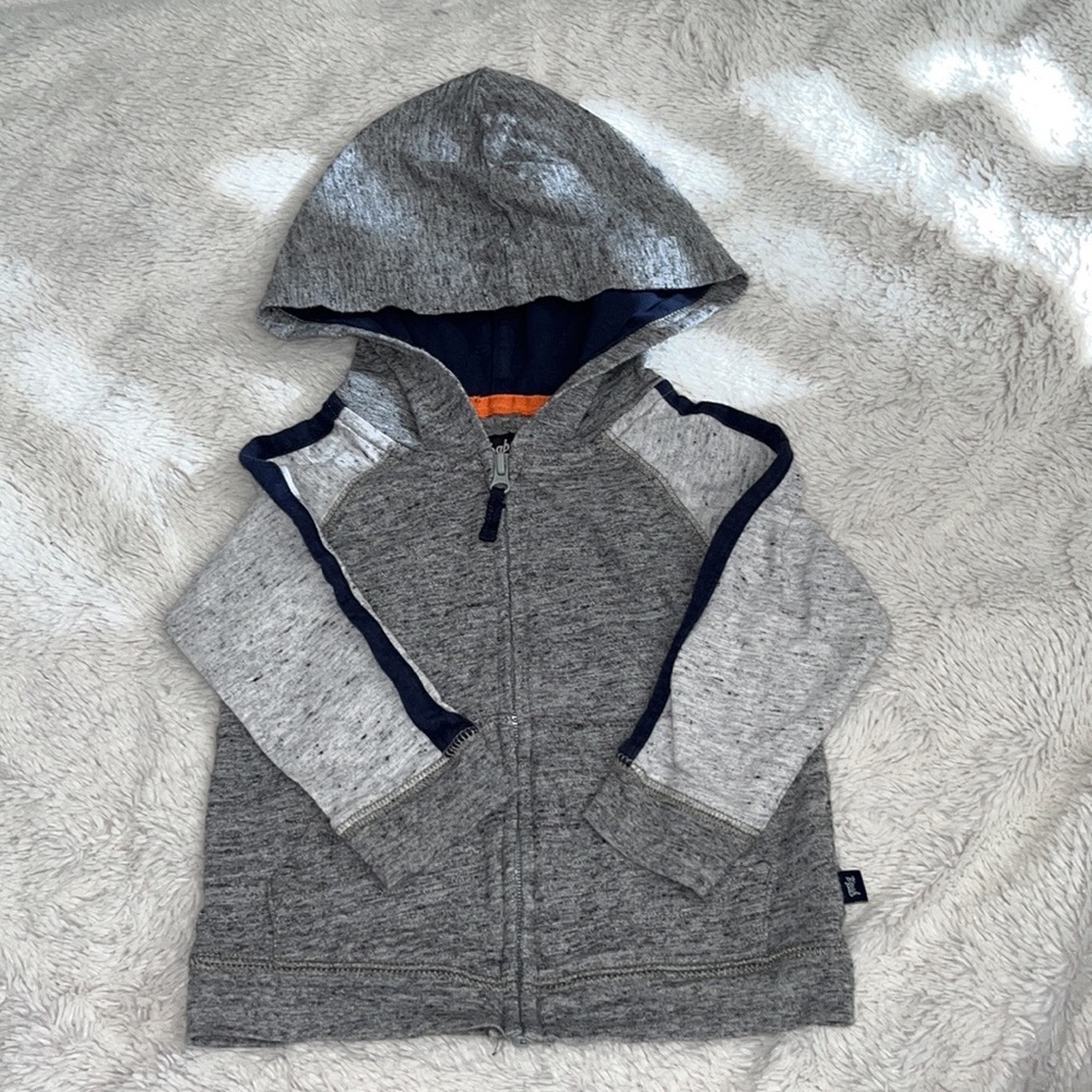Oshkosh 9 month hoodie sweater zip up baby boy